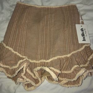 Mocha/White Stripe Skirt